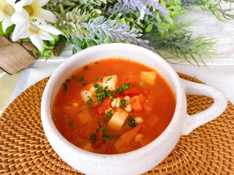 はと麦と里芋のミネストローネ　レシピ　薬膳